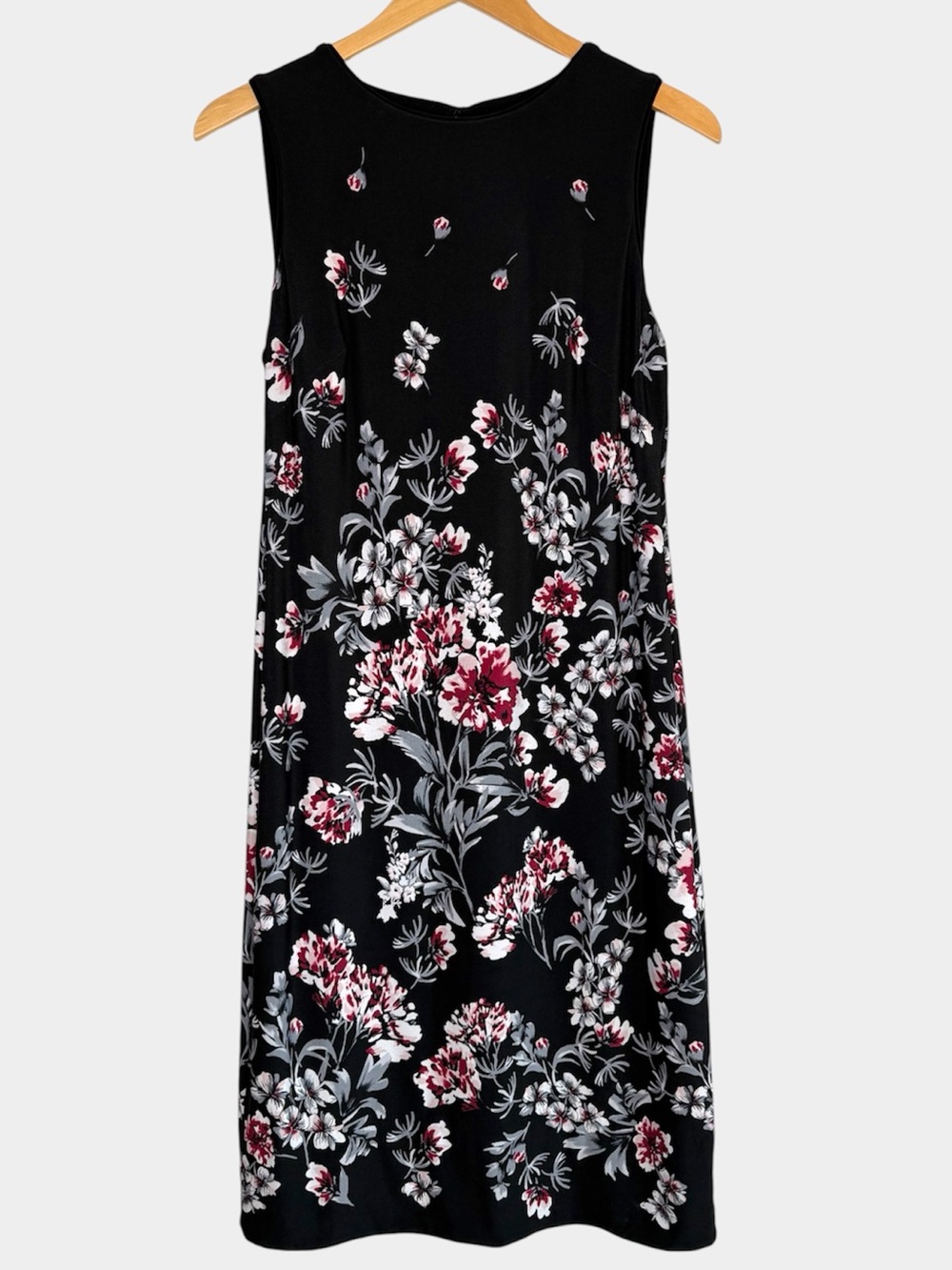 White House Black Market Sleeveless Floral Jersey Sheath Dress - Women's Size S